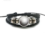 Ashion black weave leather bracelet basketball football baseball jewelry men gifts thumb155 crop