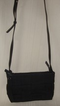 Lucky Brand Anae Black Woven Denim Crossbody Bag with Leather Strap &amp; Charm - £37.50 GBP