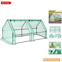 Portable Mini Greenhouse for Outdoors with Dual Zipper Doors Green 71x36x36 - $81.13