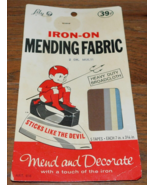 &quot;Sticks Like The Devil&quot; Lily Iron-On Mending Fabric Broadcloth RARE! VIN... - £19.59 GBP