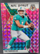 tua tagovailoa rookie card pink mosaic 262 nfl debut miami dolphins panini rc  - £18.28 GBP