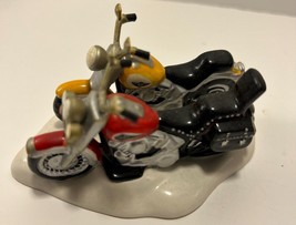 1997 Dept. 56 Harley Davidson Motorcycle Fat Boy &amp; Softail Decoration-New in Box - £241.36 GBP
