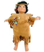 Tarkos Doll Co Texas Leah Little Feather Doll George Iowa 1996 Brown Fel... - $24.63