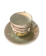 Vintage Forget Me Not Porcelain Demitasse Cup &amp; Saucer Set Made in Germany - $21.60