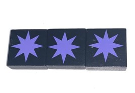 Qwirkle Replacement OEM 3 Purple Starburst Tiles Complete Set - £6.93 GBP