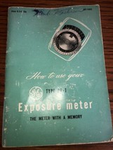 How To Use Your GE General Electric Type PR-1 Exposure Light Meter Manual 1952 - £14.25 GBP