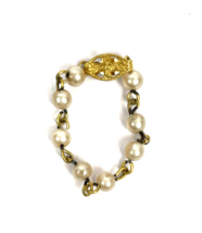 Vintage Barbie or Clone Doll Pearl Necklace 3&quot; Japan - £37.59 GBP