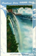 Greetings from Niagara Falls Prospect Point Niagara Falls New York Postcard - £5.77 GBP