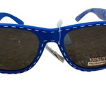 Classic Blue Stitches Plastic Dark Lens Sunglasses NWT - $10.54