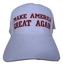 Trump Make America Great Again USA White Red Letters Embroidered Cap Hat - £9.54 GBP