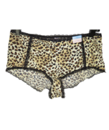 Cacique Leopard Print Lace Trimmed Ruched Butt Boyshort Panties Plus Siz... - £23.71 GBP