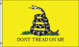 Gadsden White Culpepper Rattlesnake Dont Tread on Me Tea Party 3x5 Flag - £12.82 GBP