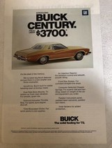 1973 Buick Century Car Vintage Print Ad pa10 - $8.90