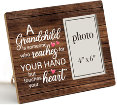 Oqtumes Grandparents Gift Picture Frame from Grandson Granddaughter, Rustic Gran - $25.47