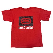 Ecko Unltd T-Shirt Men’s Medium Red Graphic Tee Rhino Logo Streetwear Hi... - $407.56 MXN