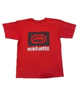 Ecko Unltd T-Shirt Men’s Medium Red Graphic Tee Rhino Logo Streetwear Hi... - $407.56 MXN