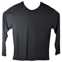 Womens Blank Black Long Sleeve Tee Shirt Size L Large Plain Lightweight T-shirt - £13.21 GBP