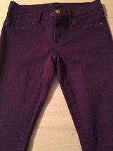 Juicy Couture Women&#39;s Jeans Purple Super Skinny Jeans Studded Size 27 X 32 - £31.67 GBP