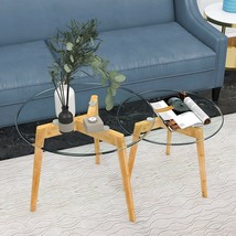 Coffee Table Set Furniture Side End Accent Modern Living Room Wood Glass Nesting - £96.64 GBP