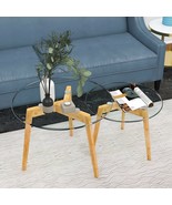 Coffee Table Set Furniture Side End Accent Modern Living Room Wood Glass... - £94.89 GBP