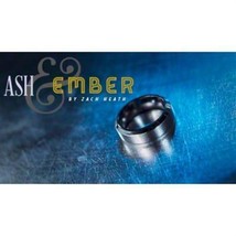 Ash and Ember Silver Beveled Size 8 (2 Rings) by Zach Heath  - Trick - £35.00 GBP