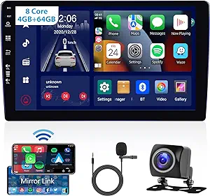 Car Stereo 4Gb 64Gb 8-Core Android Double Din With Carplay, Android Auto... - $305.99