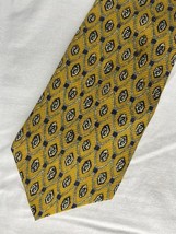 Kenneth Cole Tie Gold Geometric Design 100% Silk - $10.00