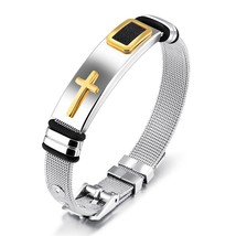 Length Adjustable Stainless Steel Strap Bracelets for Man Women Watch Band Style - £7.75 GBP