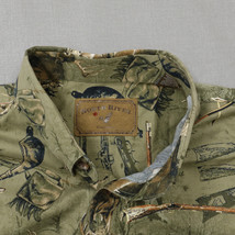 North River Mens L Shirt Deer Hunting Pattern 100% Cotton Long Sleeve Go... - $35.64