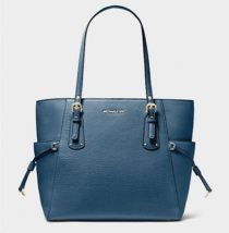 New Michael Kors Voyager Pebbled Leather Tote Bag Dark Chambray with Dust bag - £91.05 GBP