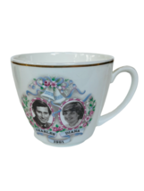 Queen Elizabeth Princess Diana Royal Glass Cup Mug Mayfair Wedding Charl... - $39.55