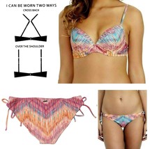 2 Pc. - Raisins Juniors/Women Underwire Push Up Bikini Top &amp; Hipster Bottom (L) - £11.64 GBP