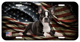 Boston Terrier Lying Can Personalize Novelty Metal License Plate K - $8.90+