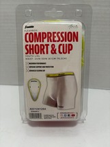 FRANKLIN FLEXPRO Compression Shorts &amp; Cup Youth L/XL Waist 24&quot;-30&quot; White... - $6.44