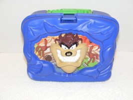 Vintage Warner Bros 1996 Tazmanian Devil Blue Plastic Lunch Box Guc - £10.15 GBP