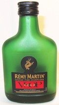 COLLECTIBLE REMY MARTIN GREEN GLASS FLASK MINIATURE EMPTY BOTTLE FRANCE - $11.76
