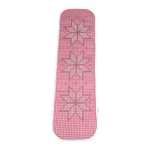 Vintage Christmas Table Runner 15.75”x52.5” Red Gingham Quilted Lace Stars - £23.50 GBP