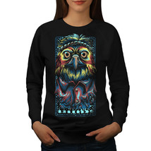 Wellcoda Owl Hippie Indian Animal Womens Sweatshirt,  Casual Pullover Ju... - $28.91+