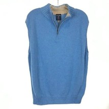 NWOT Mens Size XL Bills Khakis Blue Quarter Zip Golf Sweater Vest - £20.80 GBP