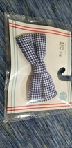 Kids Toddlers Blue Chambray 4&quot; Long Bow Tie 100% Cotton - $8.00