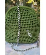 Knitted shoulder bag with a modern line - $100.00