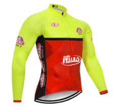 Style: Long sleeve, Size: 3XL - Yellow Logo Men&#39;s Cycling Jersey Clothin... - £35.57 GBP