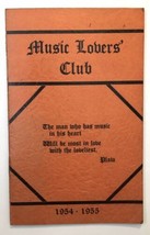 1954 - 1955 Music Lovers Club Program Booklet St. Paul Minneapolis Minne... - £11.94 GBP