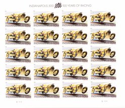 Indianapolis 500 Collectible Stamp Sheet - £23.59 GBP