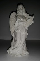 Vintage White Ceramic Angel Music Box Midwest Importers Made in Taiwan - £11.78 GBP