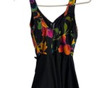 Inches Away  Swimuit Womens 10 Floral Skirted One Piece  Built in Bra - $15.92
