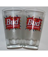 2 Bud King of Beers Christmas Lights Season&#39;s Greetings 16 Oz. Pint Beer... - $27.81 CAD
