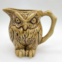 Vintage Made In Canada Brown Owl Creamer Ceramic Pottery - £14.24 GBP
