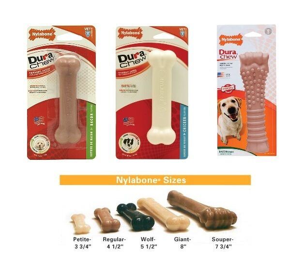 Nylabone Flavored Bones for Dogs Durable Chew Dog Treat Toy Bulk lot Ava... - $8.61