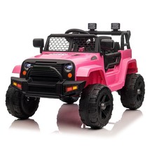 LEADZM Dual Drive 12V 4.5A.h with 2.4G Remote Control Jeep Pink - £244.91 GBP